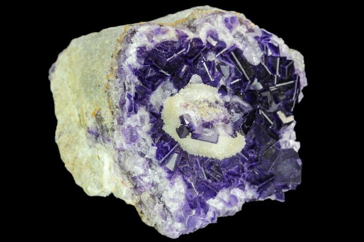 Purple Cubic Fluorite Crystal Cluster - Morocco #108705